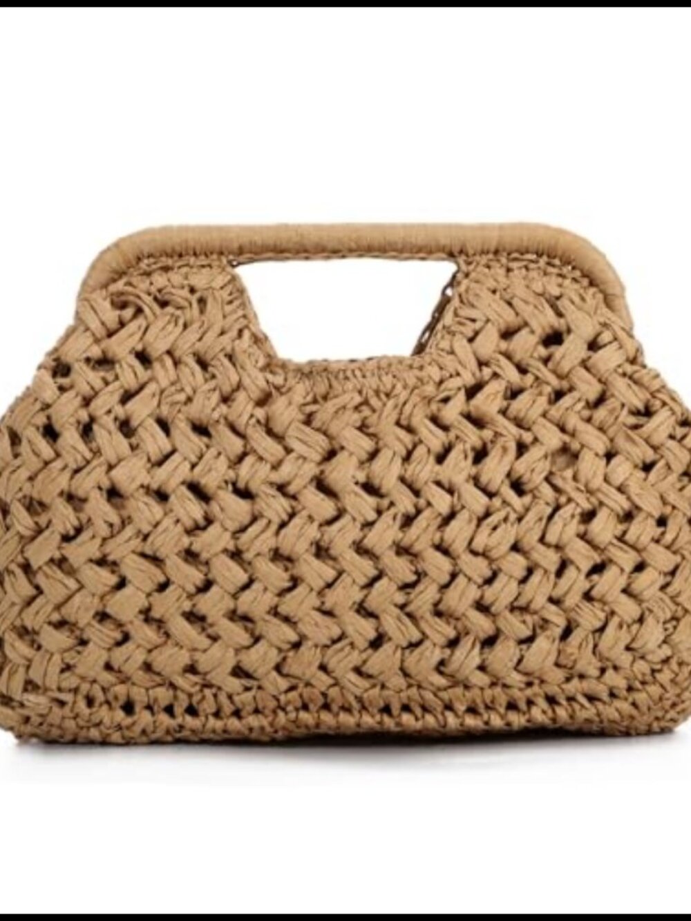 Straw Woven Clutch Dumpling Bag Summer Beach Crossbody Handbag